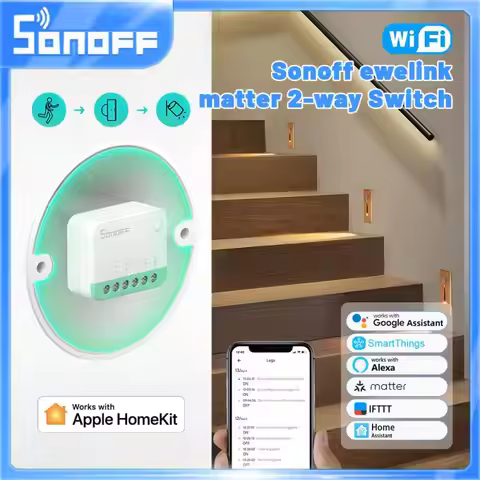 SONOFF MINIR4M Mini Wifi Matter Switch Smart Home ESP32 Chip Detach Relay Works With Apple Homekit A