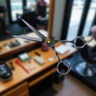 AShop Oil Quenching Stainless Steel Straight Hair Scissors 4Cr13 6 Inch