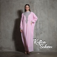 KAFTAN ISYANA ORIGINAL KAFTAN JUMBO SEQUIN CHIFFON BABYDOLL CERUTY, MUSLIM FASHION FREE CUFF