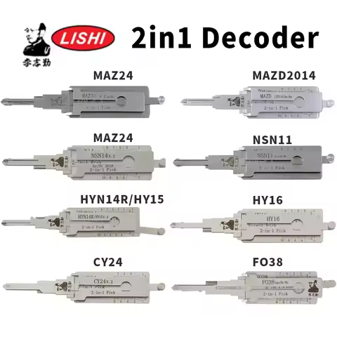 Original Lishi 2in1 MAZ24 For MAZDA(2014) NSN14 NSN11 FO38 CY24 HYN14R HY15 HY16 B111 B106 Lock Pick
