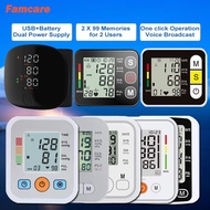 Arm Wrist Blood Pressure Monitor Automatic Digital LCD Monitor Arm Blood Pressure Sphygmomanometer USB Battery Tekanan Darah Lengan BP Cuff Measuring Instrument TAKROL B01 Electric