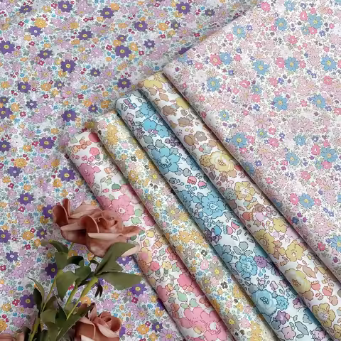 148x50cm Betsy Floral 100% Cotton Fabric Vintage Floral Cotton Sewing Dress DIY Spring and Summer Ta