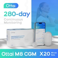 20Sets Ottai M8 CGM Continuous Glucose Monitor No Finger Pricking Glucose Meter Glucose Monitoring K