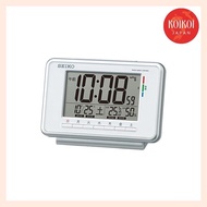 Seiko Clock SQ775W is a Seiko digital radio controlled alarm clock with weekly alarm and calendar display of temperature and humidity for comfort.