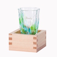 125cc【日本津輕】萌綠 手作清酒杯(含小木盒)