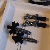 [Famila] Temperament Covering Ancient Gray Diamond Heavy Industry Bow Headdress Hairpin Side Clip Ba