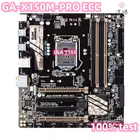For GA-X150M-PRO ECC Motherboard 64GB M.2 LGA 1151 DDR4 Micro ATX C232 Mainboard 100% Tested Fully W