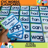 CVC Words Laminated Educational Flashcards