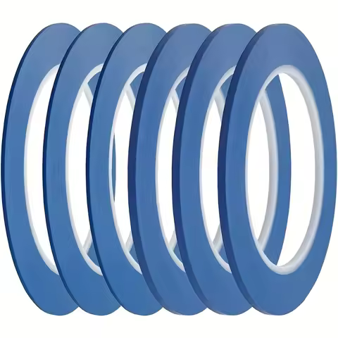 YITAPE 6 Rolls Fine Line Tape Blue Vinyl High Temp Masking Tape for Automotive DIY Curves Paint Fine