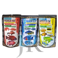MERAH Akari premium cichlid tropical red blue yellow fish pellet food 100 grams