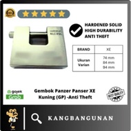 SQUARE PADDLOCK PANZER PANSER PADDLOCK/ WAREHOUSE PADDLOCK 84 MM-YELLOW (BP)