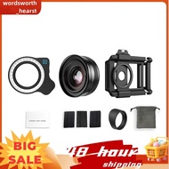 ZM100MM Lens Zoom Macro 20X Lens Telephoto Macro Magnifier +Macro Lens Fill Light 3 Colors 5 Levels 