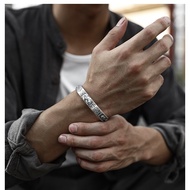 Pixiu Bracelet 999 Silver-Plated Male Matte Sutra Open Bracelet Pure Silver Lucky Fortune Silver Bra