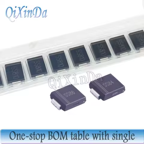 20PCS SS84 SS86 SS810 SS1045 SS1060 SS10100 SS10200 8A 10A/100V SS810C SS10100C SMC(DO-214AB)Schottk