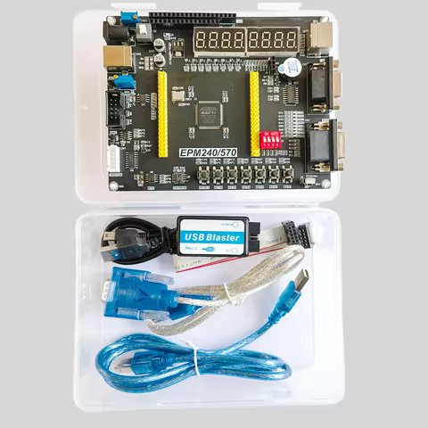 Educational FPGA CPLD Learning Kit for Altera EPM570 with USB Download, ADC DAC, Stepper Motor, UART