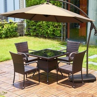 Garden Outdoor Chair Courtyard Outdoor Terrace Leisure Rattan Chair Combination Tea Table Table Chai