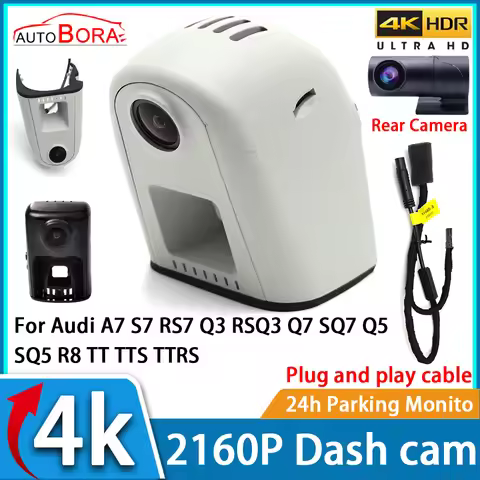 ZhuCamX Car Video Recorder Night Vision UHD 4K 2160P DVR Dash Cam for Audi A7 S7 RS7 Q3 RSQ3 Q7 SQ7 