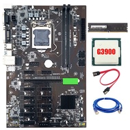 BTC B250 Mining Motherboard 12 GPU LGA1151 with DDR4 8GB 2133Mhz RAM+G3900 CPU Support VGA for Miner