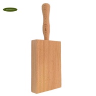 yzuzzaPasta Making Board, Gnocchi Board, Beech Wood Gnocchi Butter Board Dough Scraper for Pasta and