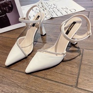 9p pointed toe high heels, 9p high heels with meka patch straps_ Code V1