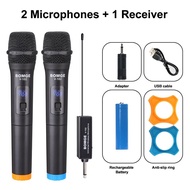 Wireless Microphone system 2 Handheld Microphone DVD PC Mic System + Receiver KTV TV Karaoke System