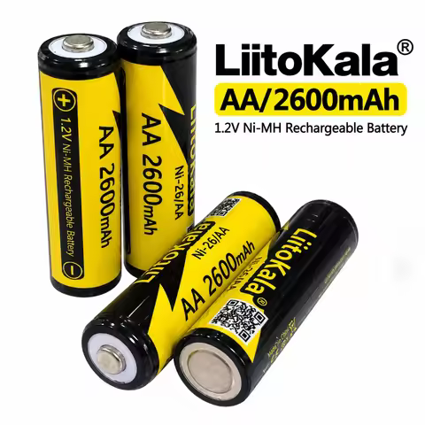 LiitoKala Ni-26/AA Batteria AA 2600mAh NiMH 1.2V Rechargeable Battery for MP3/MP4 Player Toys Remote