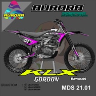 Decal Dekal Sticker Stiker Striping KLX GORDON New Motif Supermoto AOD MDS 21.01