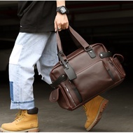 Kaito Japan Leather Shoulder Sling Duffel Weekender Bag