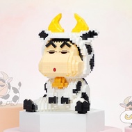 Crayon Shinchan Micro Particle Building Blocks Cartoon Characters Educational DIY Assembly Birthday 