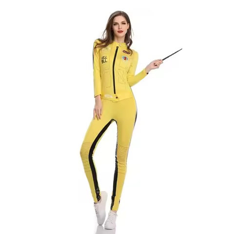 Movie Women Kill Bill The Bride Beatrix Kiddo Costume Halloween Carnival Party Fearful Killer the Br