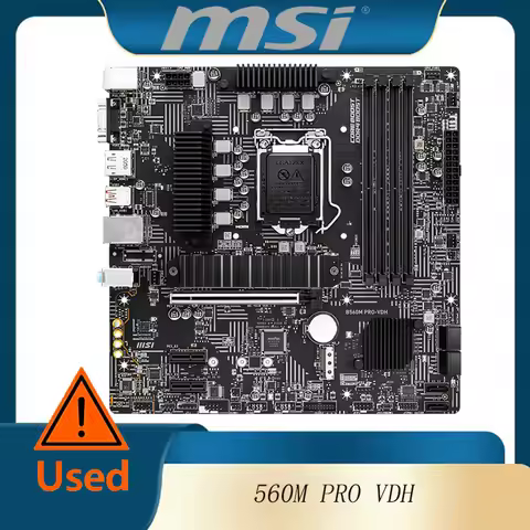 msi B560M PRO-VDH (mATX, 11th/10th Gen Intel Core, LGA 1200 Socket, DDR4, PCIe 4, CFX, M.2 Slots, US