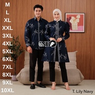 KEMEJA Men's Couple Batik Tops Latest JumboWanita - Long Sleeve Shirts - Button Tunic for Nursing BI