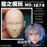 1/6 1/12 1/18FF7Final Fantasy7 Young Sephiroth Soldier Head Sculpture White Mold1874