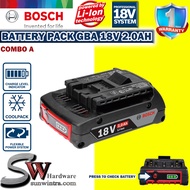 COMBO Bosch 1X / 2X Battery Pack GBA18V 2.0Ah M-C Professional