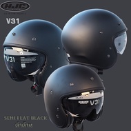 HJC Helmets รุ่น V31 vintage วินเทจ คลาสสิก มีแว่นกันแดดในตัว รองรับหูฟังบลูทูธ a Gloss White M