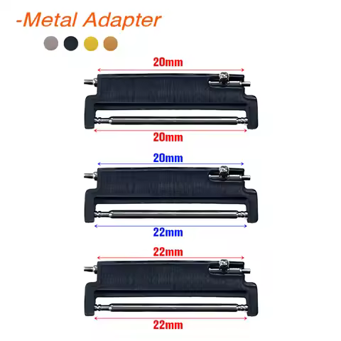 2pcs Strap Metal Connectors 20mm to 20mm 22mm to 22mm 22mm to 20mm Quick Release Pins Adapter Watch 