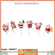 Monggo] CHRISTMAS SANTA STICK SET 6