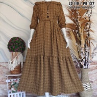 Gamis Crinkle Rubiah Uragiri Timbul Premium Terbaru Modern Kekinian Elegan