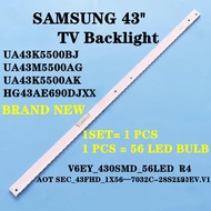 led backlight strip for Samsung UA43K5500BJ UA43M5500AG UA43K5500AK Backlight Strip AOT SEC_43FHD_1X