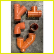 ◸ ◴ PVC Orange Fittings 4 inch(Elbow Tee Wye Coupling Cleanout )For PVC Pipes