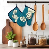 Dinner's Fxxking Ready,Funny Oven Mitts and Pot Holders,Silicone Non-Slip Oven Mitts,Kitchen Gift fo
