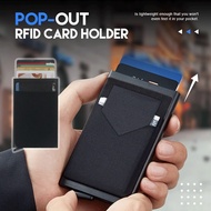 Slim Aluminum Wallet RFID Credit Card Holder Automatic Pop-up Bank Card Box Smart Quick Release Women Wallet Mini Wallet