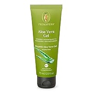 PRIMAVERA Aloe Vera Gel Organic 75 ml - Natural Plant Power - with Fresh Aleo Vera Juice - After Sun Care - Fragrance and Colour Neutral - Moisturising - Soothes, Reduces Skin Redness - Vegan