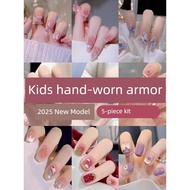 handmade nails fake nails Children Wearing Nails Girls Dedicated 10 Years Old 2026 New Style Short L
