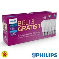 PUTIH Philips MYCARE 8W LED BULB Package 8W LED BULB Contains 4 White Limited Stock