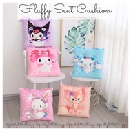 * SG READY STOCK * Fluffy Seat Cushion (Melody, Kuromi, Cinnamoroll | Sanrio + Lina Bell, Stella Lou | Disney)