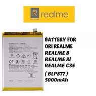NFS STOK - Penggantian Bateri BLP877 5000 mAH untuk  Realme C30 / C35 / Realme 8i / Realme 8