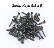 Sekrup Kayu 5/8x5 (isi 50 pcs) / Skrup Kayu Kecil 1,5 cm