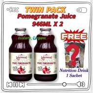 LAKEWOOD Organic Pure Pomegranate Juice 946ML X2 Exp:10/2026