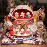 Ornaments Big Mouth Opening Piggy Bank Lucky Cat Lucky Fortune Extra Large Lucky Cat Lucky Ceramic L